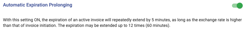 Automatic Expiration Prolonging od invoice on Confirmo